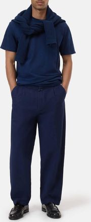 Closed Organic Cotton Classic Slub Short Sleeve T-Shirt In Ink Blue
