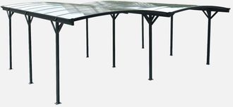 Sweeek Carport 5x6m con estensione in alluminio e policarbonato