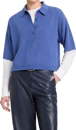 TWP SS Polo Sweater in Soft Denim at Nordstrom, Size Xx-Small