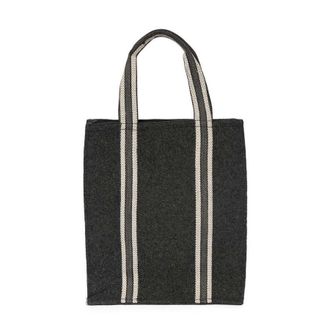 Isabel Marant Aruba Puebla Logo Patch Tote Bag Grey >