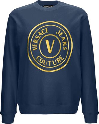 Versace Jeans Couture Sweater - Heren - Sweatshirts - Blauw - S - Hoodies & sweatvesten