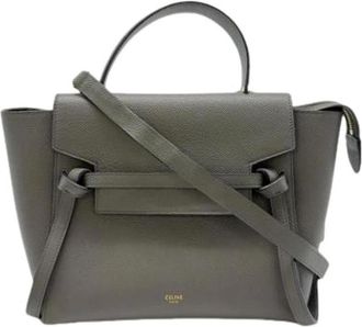 Celine Pre-owned Vintage Handtas - Dames - Vintage Handtas - Grijs - ONE Size - Leer - Vintage