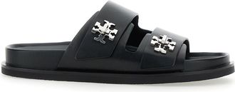 Tory Burch Black Leather Slippers