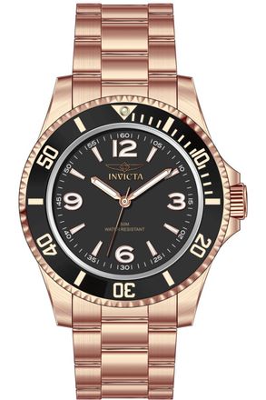 Invicta Specialty 69721 Herenhorloge - Quartz Uurwerk - Roestvrij Staal met Zwarte Wijzerplaat - 40 mm