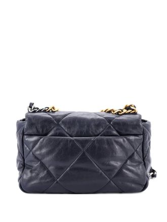 Chanel 19 Flap Bag Quilted Leather Medium crossbody bag - Blauw