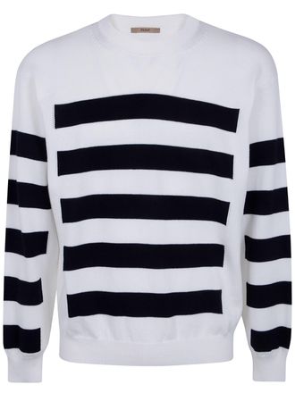 Nuur Two Tone Stripes Crew Neck Sweater