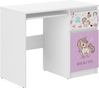 OEM Scrivania Per Bambini N-33 Unicorno Rosa