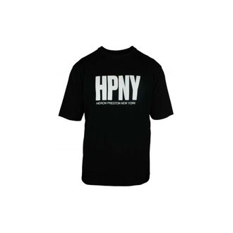 Heron Preston Tops, Heren, Zwart, M, Katoen, Logo Hpny T-Shirt