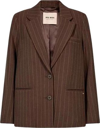 Mos Mosh Blazer - Dames - Blazers - Bruin - 2XL - Polyester - Jassen