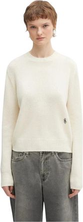 Sporty & Rich SRC Cropped Cashmere Sweater - Dames - Cashmere truien - Beige - XS - Wol - Truien & Vesten