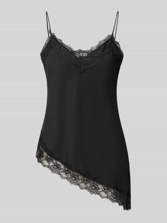 Review Top aus Satin mit Spitzenbesatz in Black, Gr&ouml;&szlig;e XL