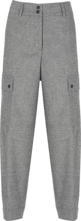 PESERICO Tapered Broeken - Dames - Broeken - Grijs - XL - Broeken