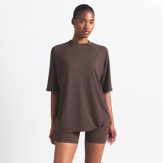 Nike Womens SKIMS Airy Oversized T-Shirt in Brown | TPTSH2742-DSP