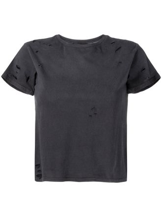 Cynthia Rowley T-shirt met perforatie detail - Zwart