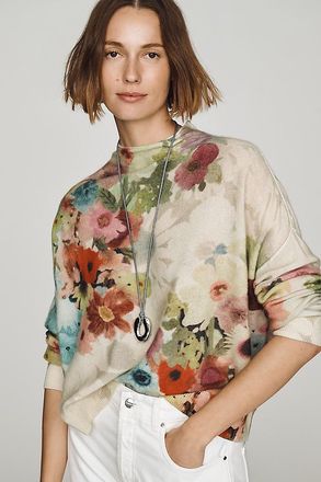 Pilcro Alani 100% Cashmere Mock Neck Sweater