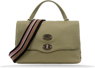 Zanellato Leren Dames Schoudertas met Metalen Details - Dames - Handtassen - Groen - ONE Size - Leer - Tassen