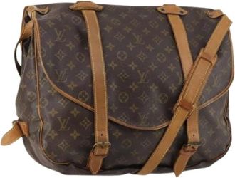 Louis Vuitton Pre-owned Cross Body Bags, female, Brown, Size: ONE SIZE Pre-owned Vintage Canvas Cross Body Bag