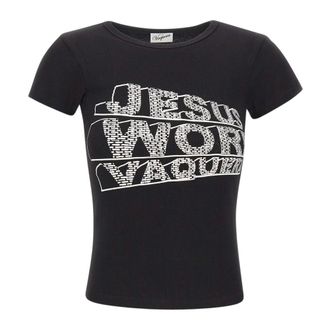 Vaquera Camiseta Baby Tee Jesus Wore - Tops - Mujer - Negro - XS