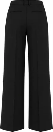 Pantaloni Torino Wide-Leg Virgin Wool Trousers - Black