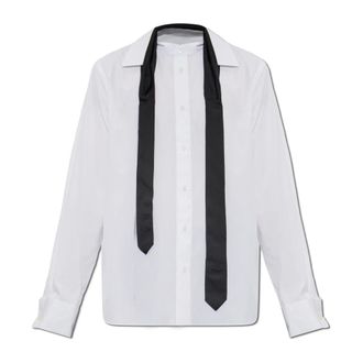 sacai Heren, Overhemden, Wit, Maat: XL Satijn