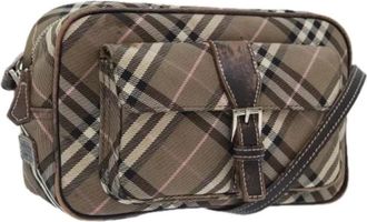 Burberry Pre-owned Vintage Nylon Schoudertas - Dames - Vintage Schoudertas - Bruin - ONE Size - Nylon - Vintage