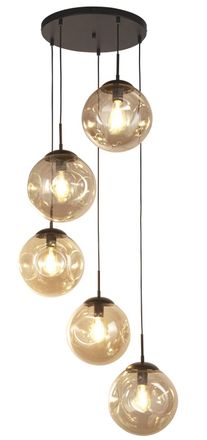 Searchlight Grosse dimmbare Design Pendellampe Punch, 5-flammig