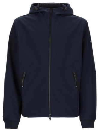 Woolrich Black Polyester Zip Up Hoodie Jacket