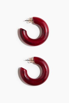 H&M Chunky Hoop-Ohrringe - Red