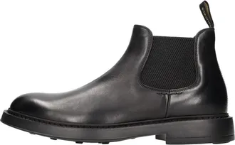 Doucal's Schoenen, Heren, Zwart, 44 EU, Leer, Triumph Beatles Enkellaarzen