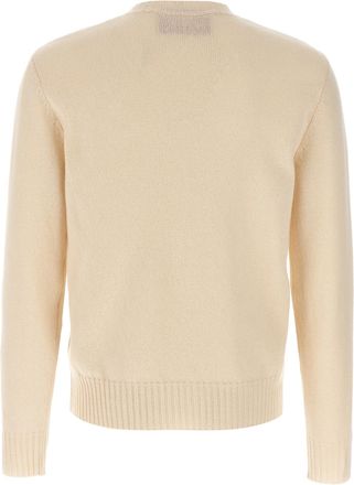 Valentino Garavani Mens Beige Virgin Wool Cardigan Clothing