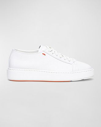 Santoni Anginal Low-Top Leather Sneakers