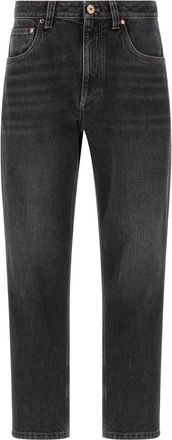 Brunello Cucinelli Jeans Monile con effetto schiarito - Nero