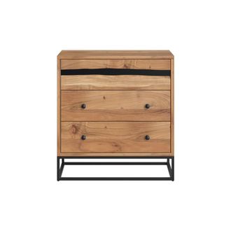 Rendez-Vous D&eacute;co C&oacute;moda de madera de acacia y metal, 3 cajones