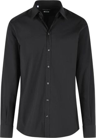 Dolce & Gabbana Camicia con colletto a punta - Heren - Casual Overhemden - Zwart - L - Overhemden