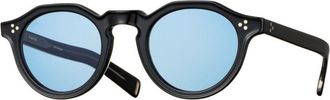 Eyevan 7285 Mason-Sun-E PBK-BLU Mens Sunglasses Black Size 46