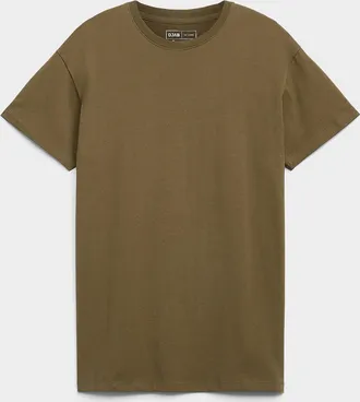 Djab Mens Organic cotton crew-neck t-shirt DJAB 101 Longline fit