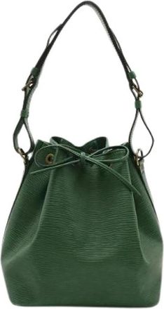 Louis Vuitton Pre-owned Bucket Bag - Dames - Vintage Tas - Groen - ONE Size - Leer - Vintage