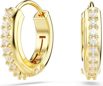 Swarovski Matrix Vrouwen Gouden Geplateerde Metalen Oorbellen - Goud 5697228