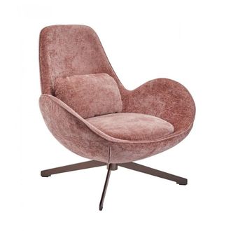 Mathi Design Sill&oacute;n contempor&aacute;neo de terciopelo rosa