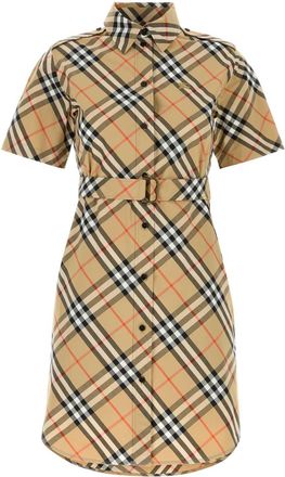 Burberry Embroidered Poplin Shirt Dress
