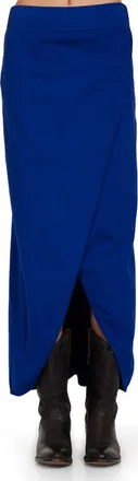 Les Tien Milly Scallop Wrap Skirt In Electrico