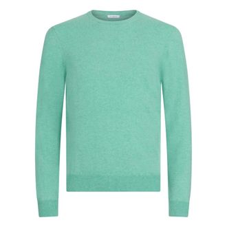 Malo Truien & Vesten, Heren, Groen, M, Cashmere Crew-Neck Trui