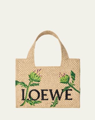 Loewe x Paulas Ibiza Embroidered Raffia Tote Bag