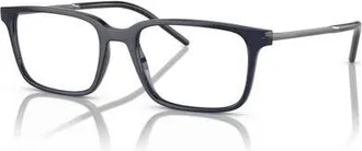 Dolce & Gabbana 55mm Rectangle optical glasses in Blue at Nordstrom