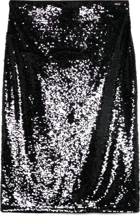 A|X Armani Exchange Gonna midi con paillettes - Nero
