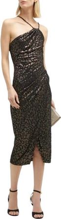 Iro Metallic Bexley Asymmetrical Midi Dress Size XS