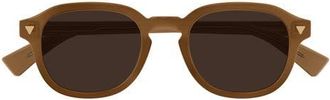 Bottega Veneta 49mm Small Round Sunglasses in Brown at Nordstrom