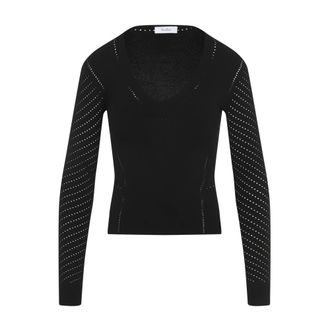 Max Mara Truien & Vesten, Dames, Zwart, L, Polyester, Nadar V-Neck Sweater