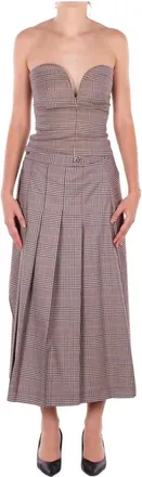 SOLOTRE Kleedjes, Dames, Bruin, L, Polyester, Top