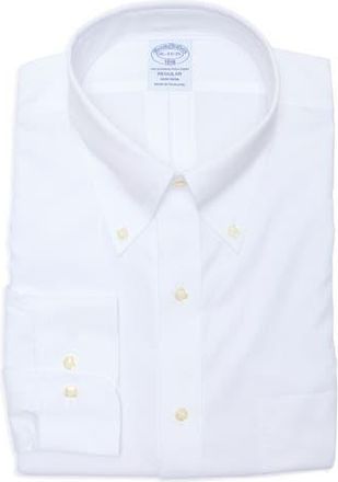 Brooks Brothers Regular Fit Non-Iron Cotton Dress Shirt in White at Nordstrom Rack, Size 16.5 - 32/33
